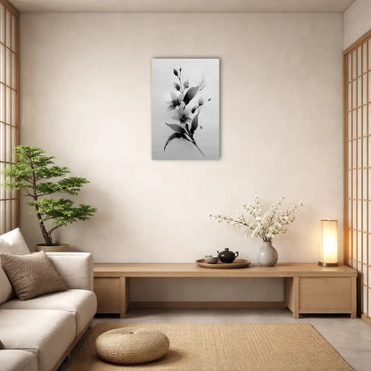 Sumi-e Orchidee – Luftige Anmut – Japanische Leinwand