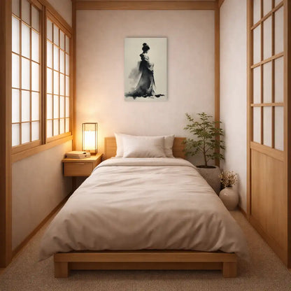 Sumi-e Geisha – Anmut und japanische Weiblichkeit – Leinwand