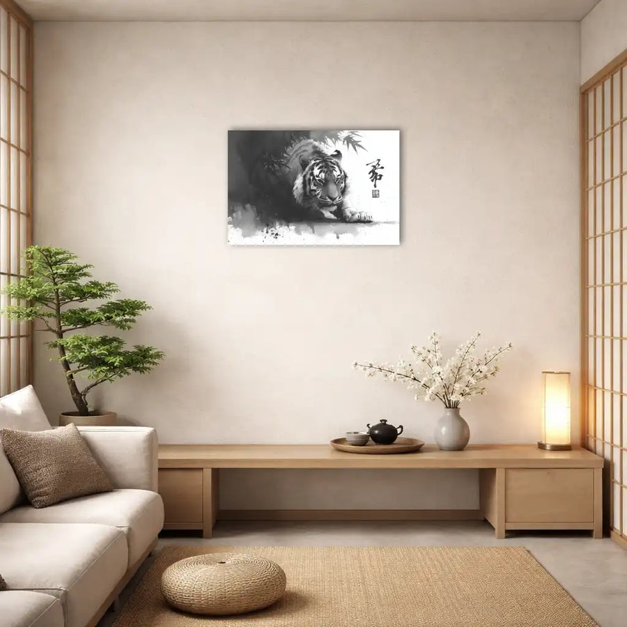 Sumi e Tigre - Puissance contenue et regard ancestral