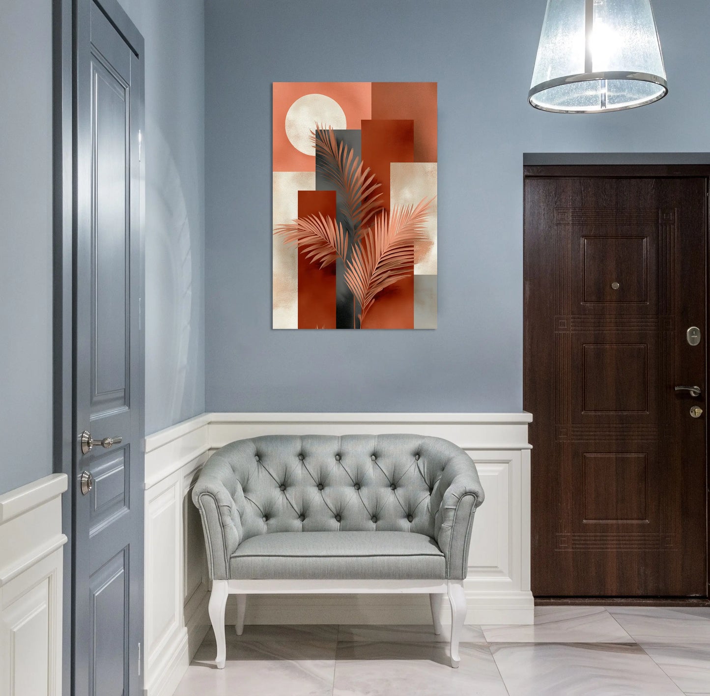 Tableau Terracotta Boho 2 – Palmiers Ensoleillés