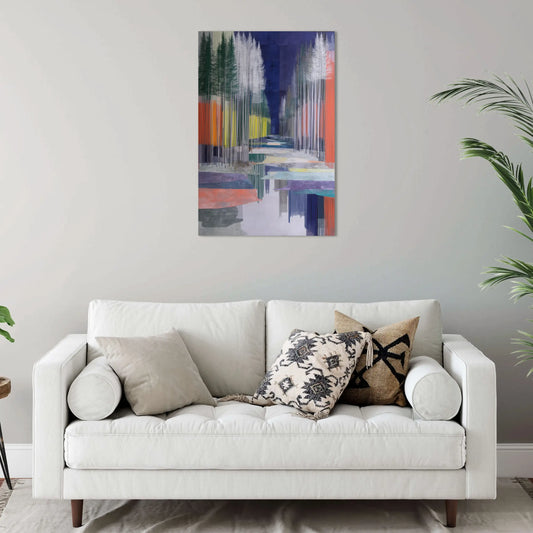 Tableau Scandinave Onirique – Corridor boréal et miroir d’eau