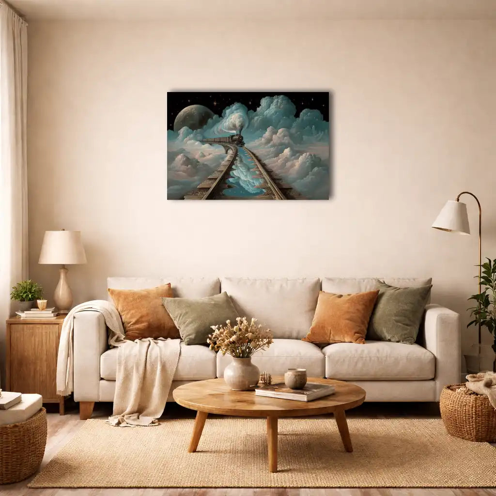 Surrealist Wall Art – Cloud Train
