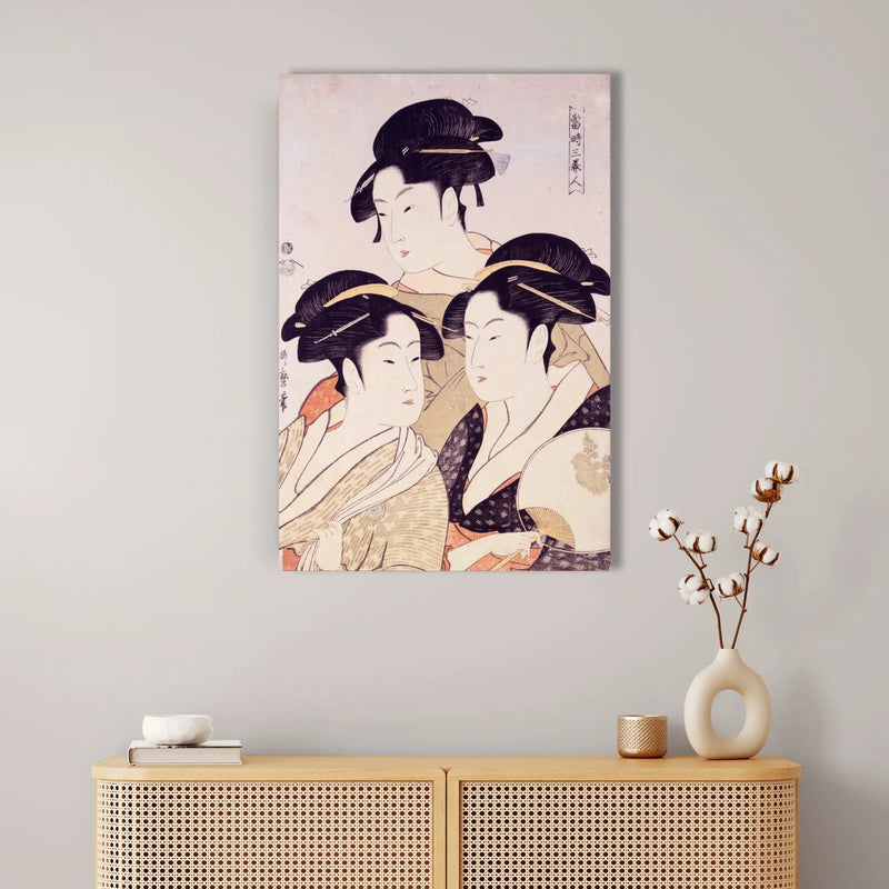 Tableau - Trois beautés de l époque actuelle – Kitagawa Utamaro