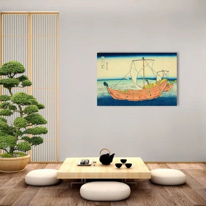Tableau Hokusai - Voie maritime au large de la province de Kazusa