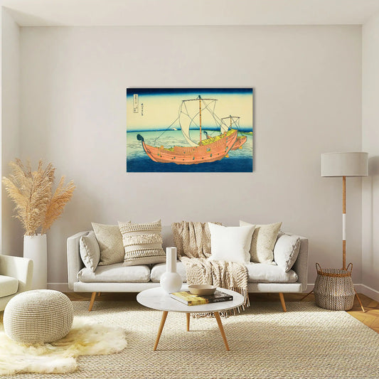 Tableau Hokusai - Voie maritime au large de la province de Kazusa