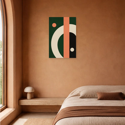 Affiche abstraite - Arc et barre dans une chambre - Art Virtuoso