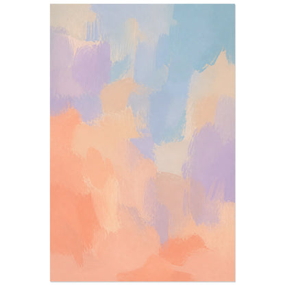 Affiche abstraite - Brume pastel, abstraction pastel en gouache mate verticale, format 60 × 90 cm