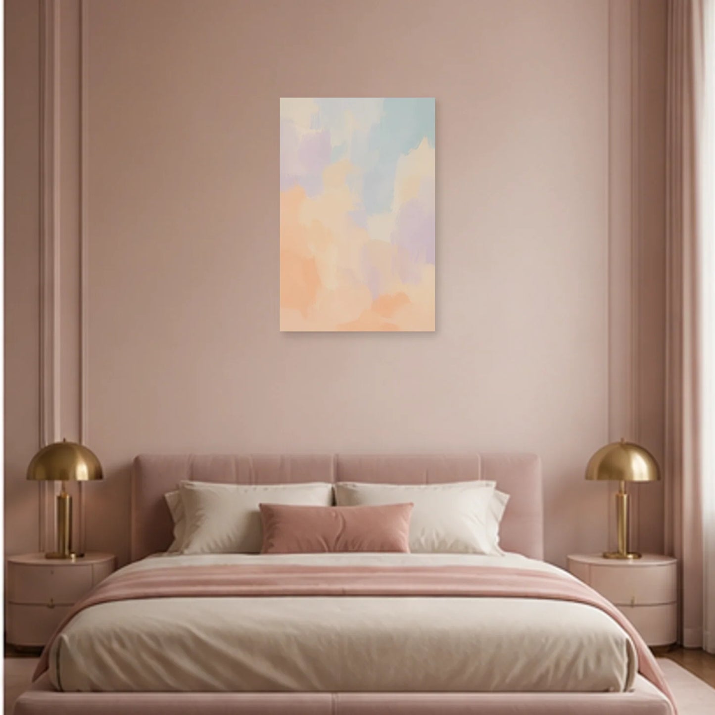Affiche abstraite - Brume pastel dans une chambre - Art Virtuoso