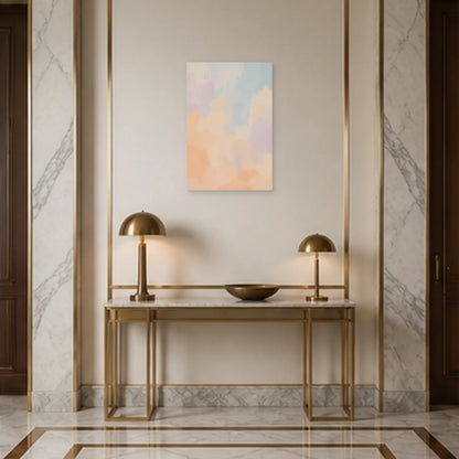 Affiche abstraite - Brume pastel dans une entrée ou un couloir - Art Virtuoso