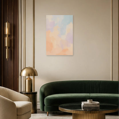 Affiche abstraite - Brume pastel dans un salon - Art Virtuoso