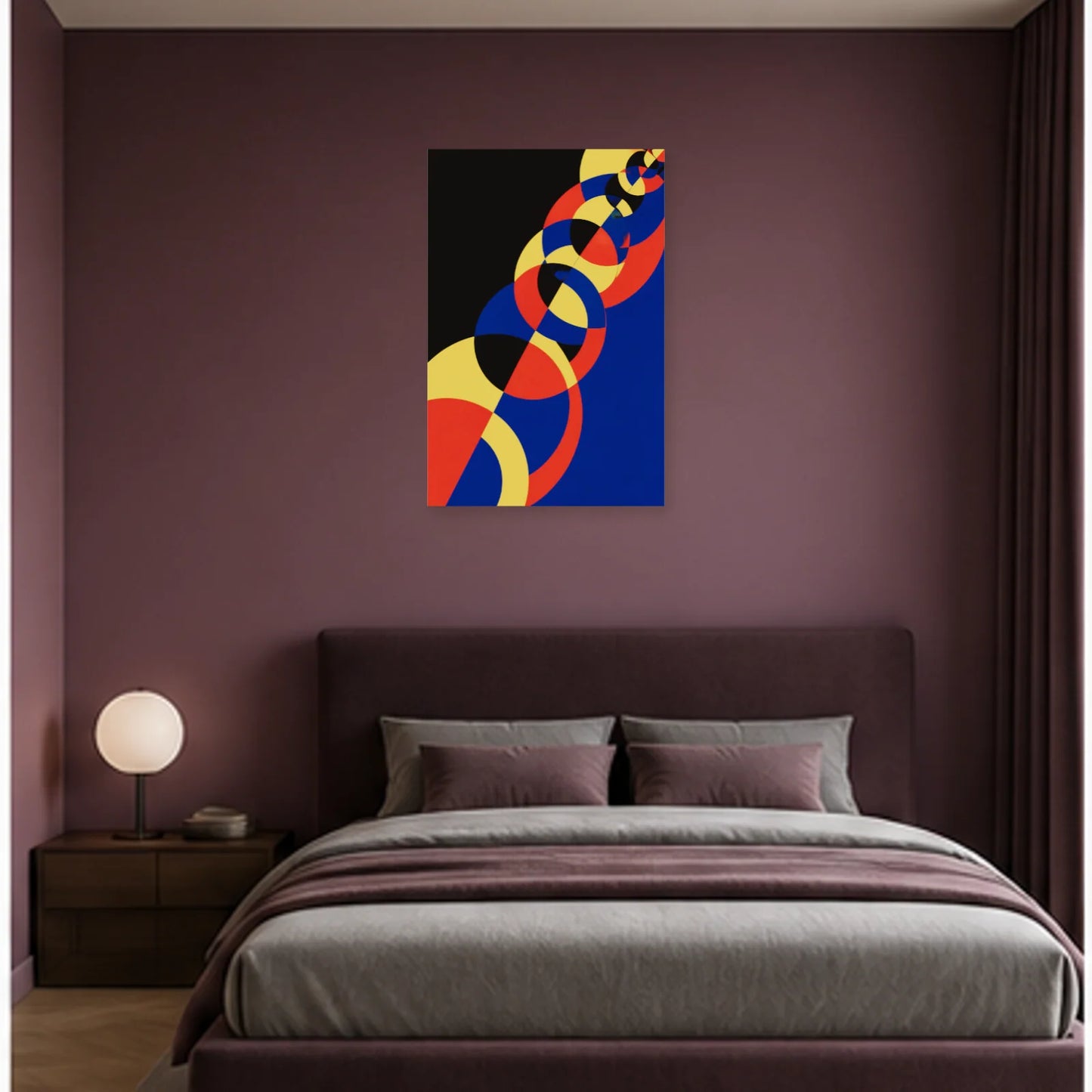 Affiche abstraite - Cadence circulaire dans une chambre - Art Virtuoso