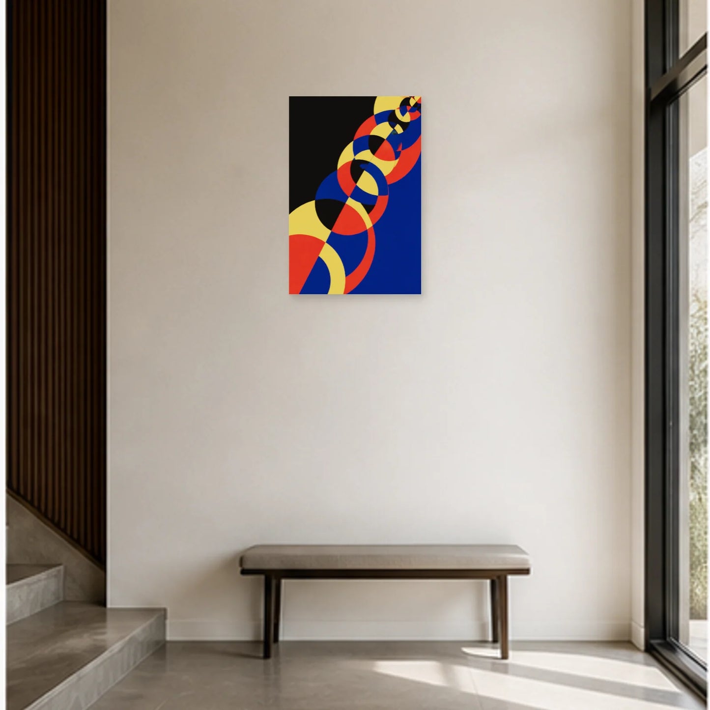 Affiche abstraite - Cadence circulaire dans une entrée ou un couloir - Art Virtuoso