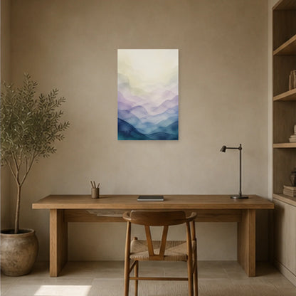 Affiche abstraite - Champs de brume dans un bureau - Art Virtuoso