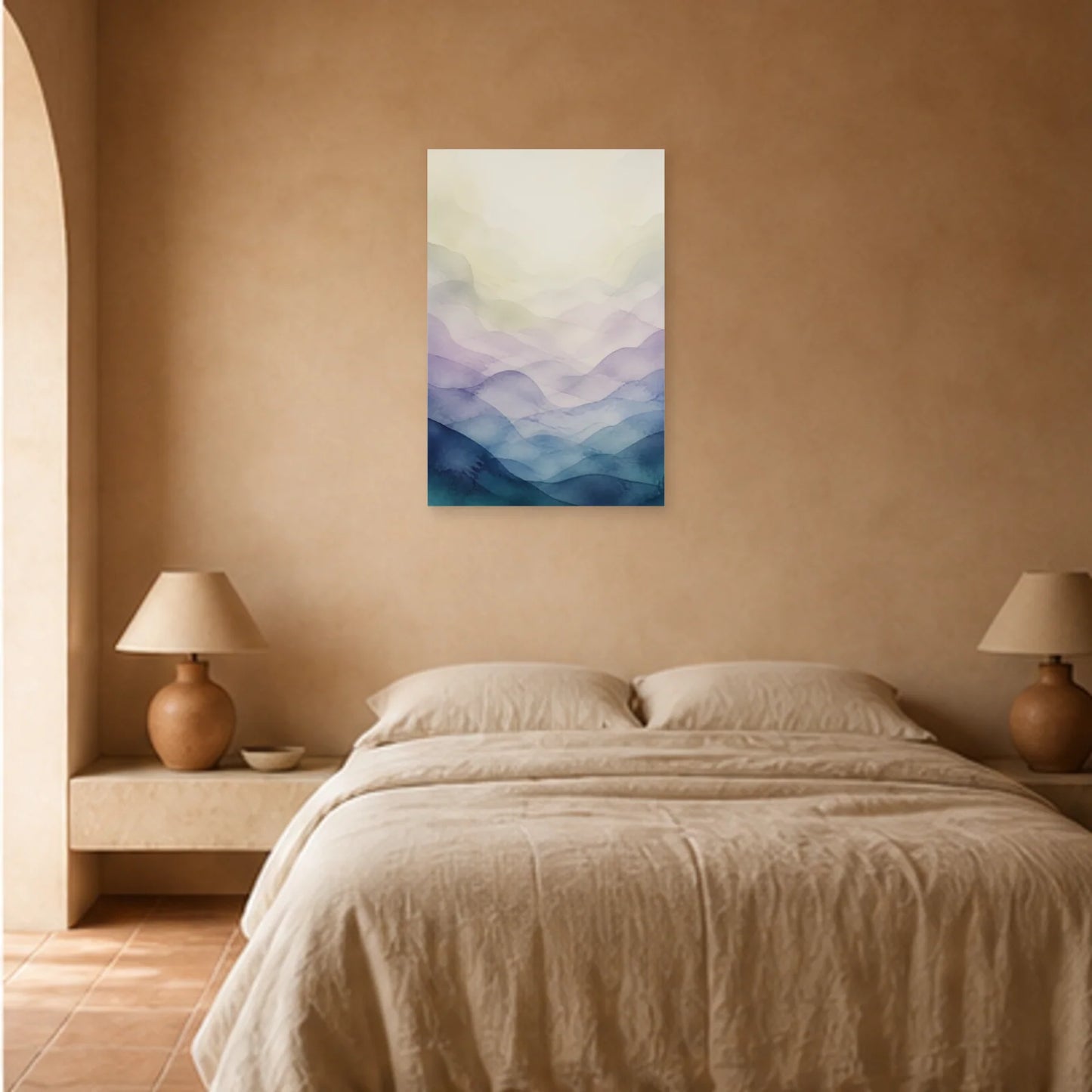 Affiche abstraite - Champs de brume dans une chambre - Art Virtuoso