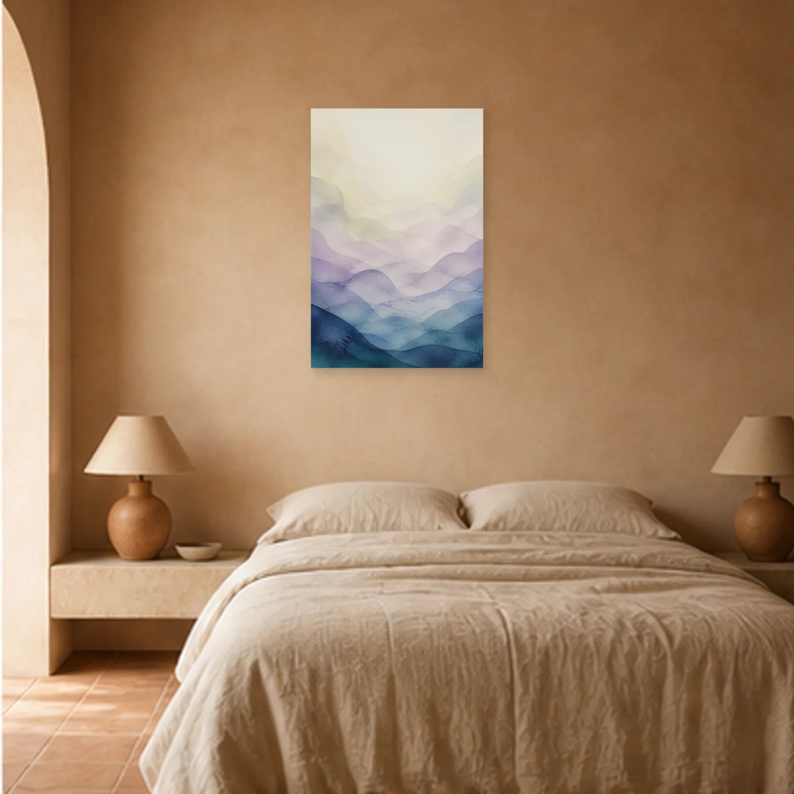 Affiche abstraite - Champs de brume dans une chambre - Art Virtuoso