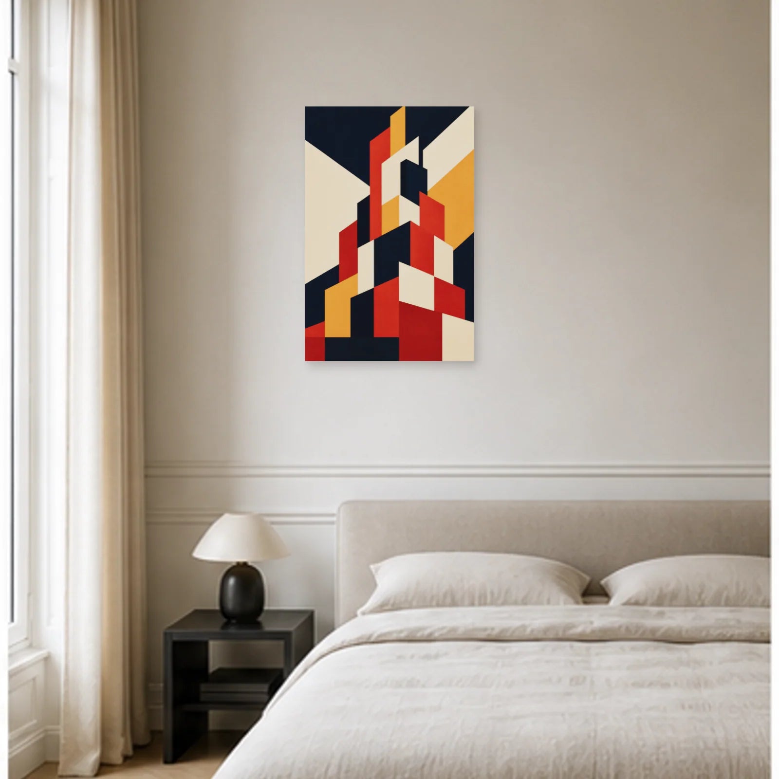 Affiche abstraite - Construction ascendante dans une chambre - Art Virtuoso