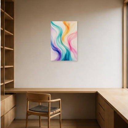 Affiche abstraite - Courant transparent dans un bureau - Art Virtuoso