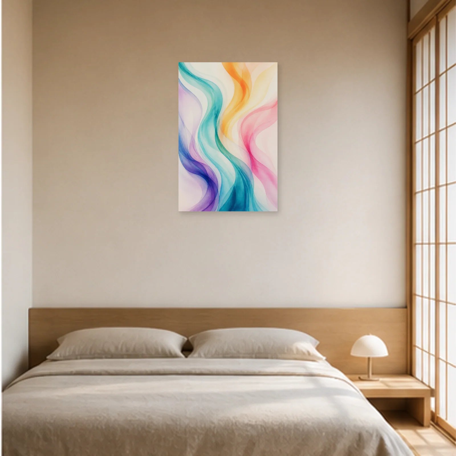 Affiche abstraite - Courant transparent dans une chambre - Art Virtuoso