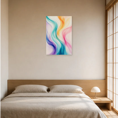 Affiche abstraite - Courant transparent dans une chambre - Art Virtuoso