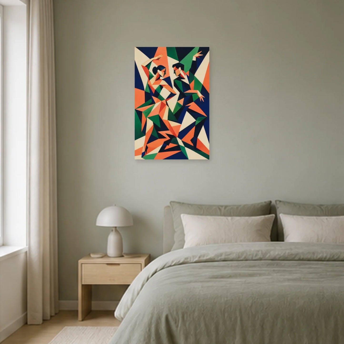 Affiche abstraite - Danse fragmentée dans une chambre - Art Virtuoso