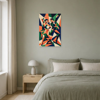 Affiche abstraite - Danse fragmentée dans une chambre - Art Virtuoso