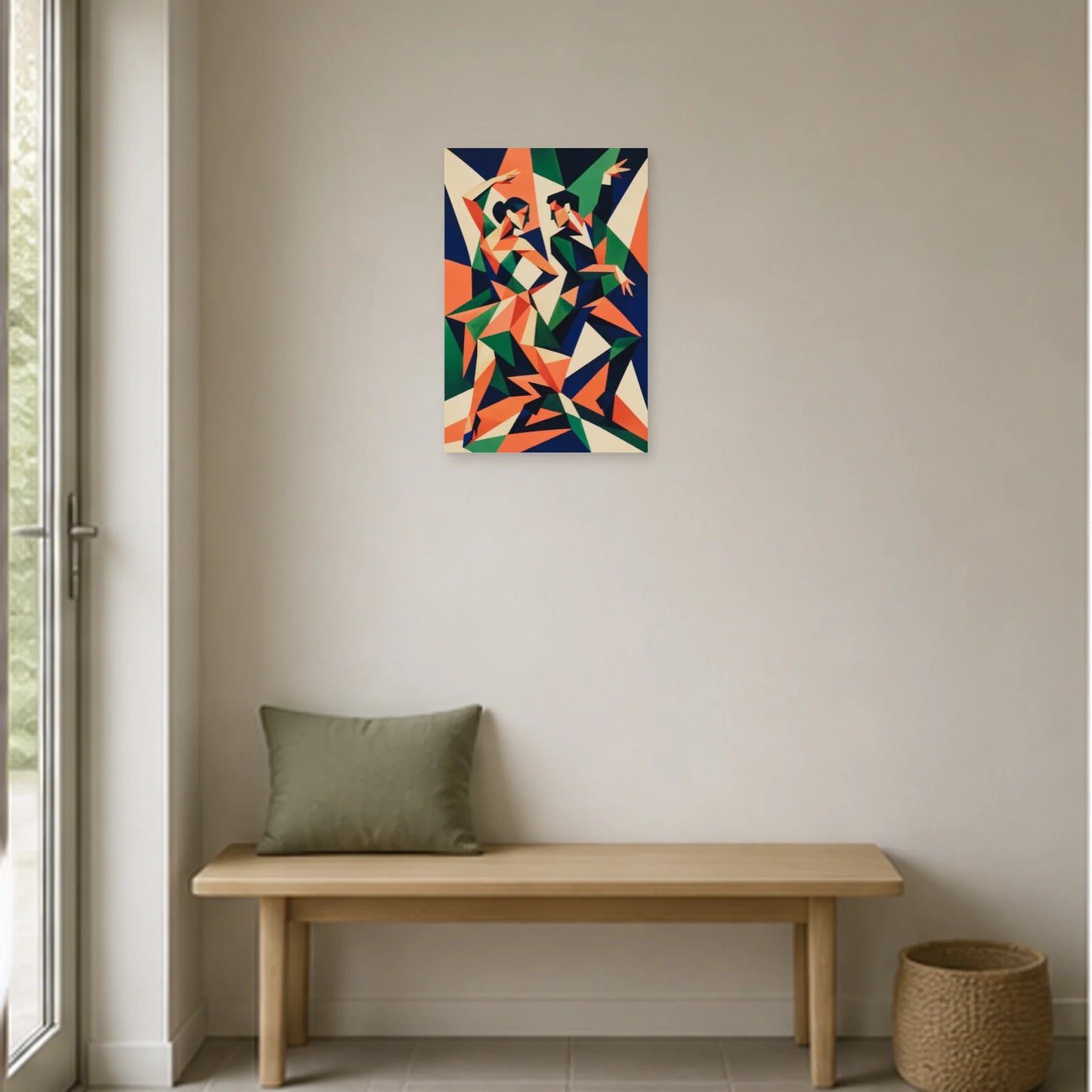 Affiche abstraite - Danse fragmentée dans une entrée ou un couloir - Art Virtuoso