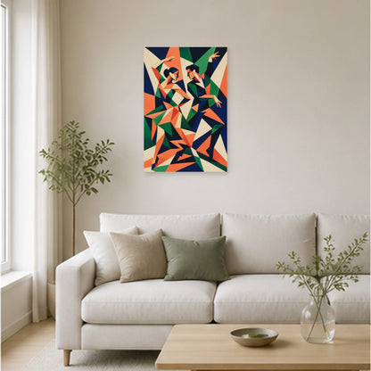 Affiche abstraite - Danse fragmentée dans un salon - Art Virtuoso