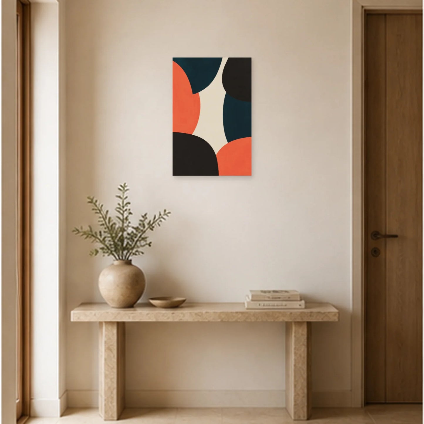 Affiche abstraite - Équilibre des formes dans une entrée ou un couloir - Art Virtuoso