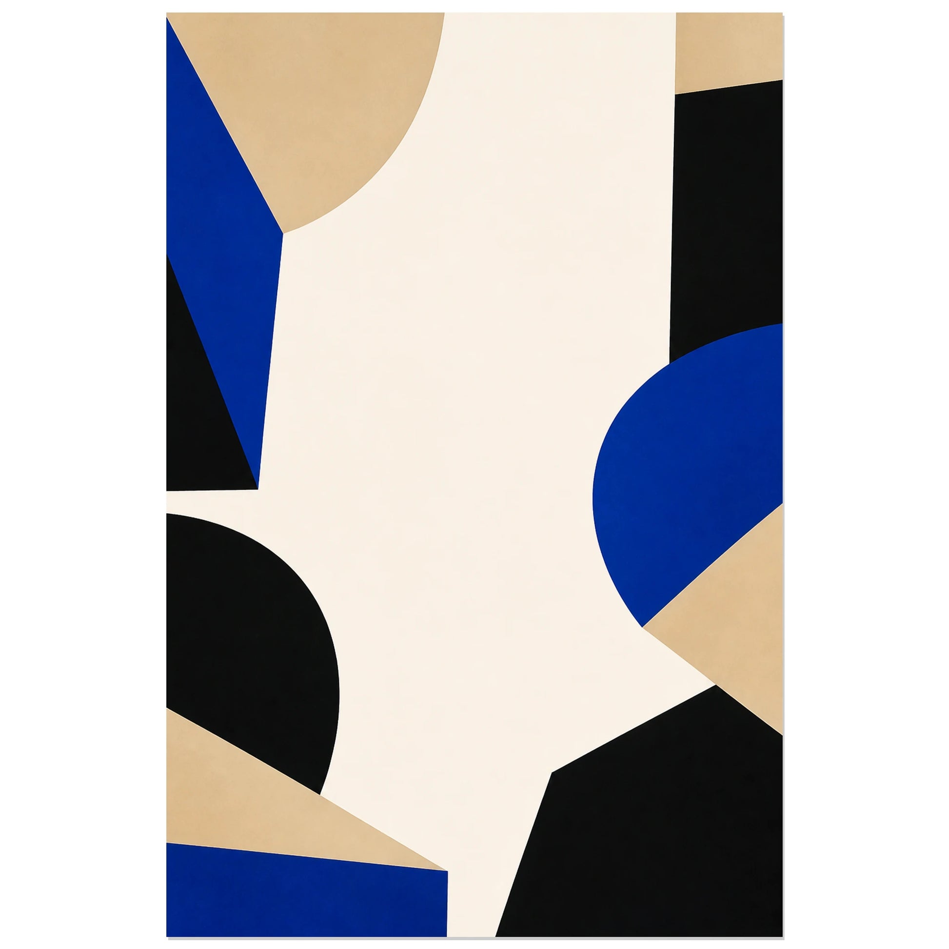 Affiche abstraite - Espace négatif, abstraction minimaliste par espace negatif verticale, format 30 × 45 cm
