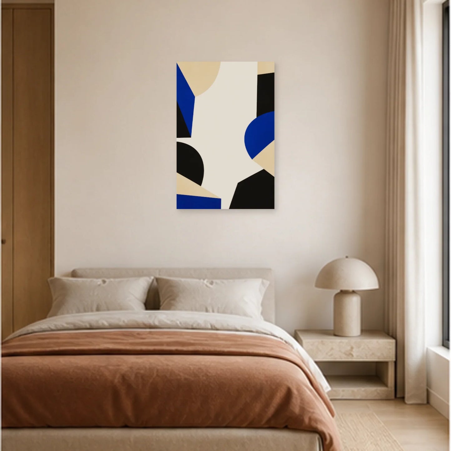 Affiche abstraite - Espace négatif dans une chambre - Art Virtuoso