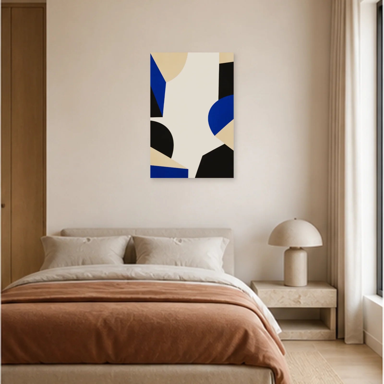 Affiche abstraite - Espace négatif dans une chambre - Art Virtuoso