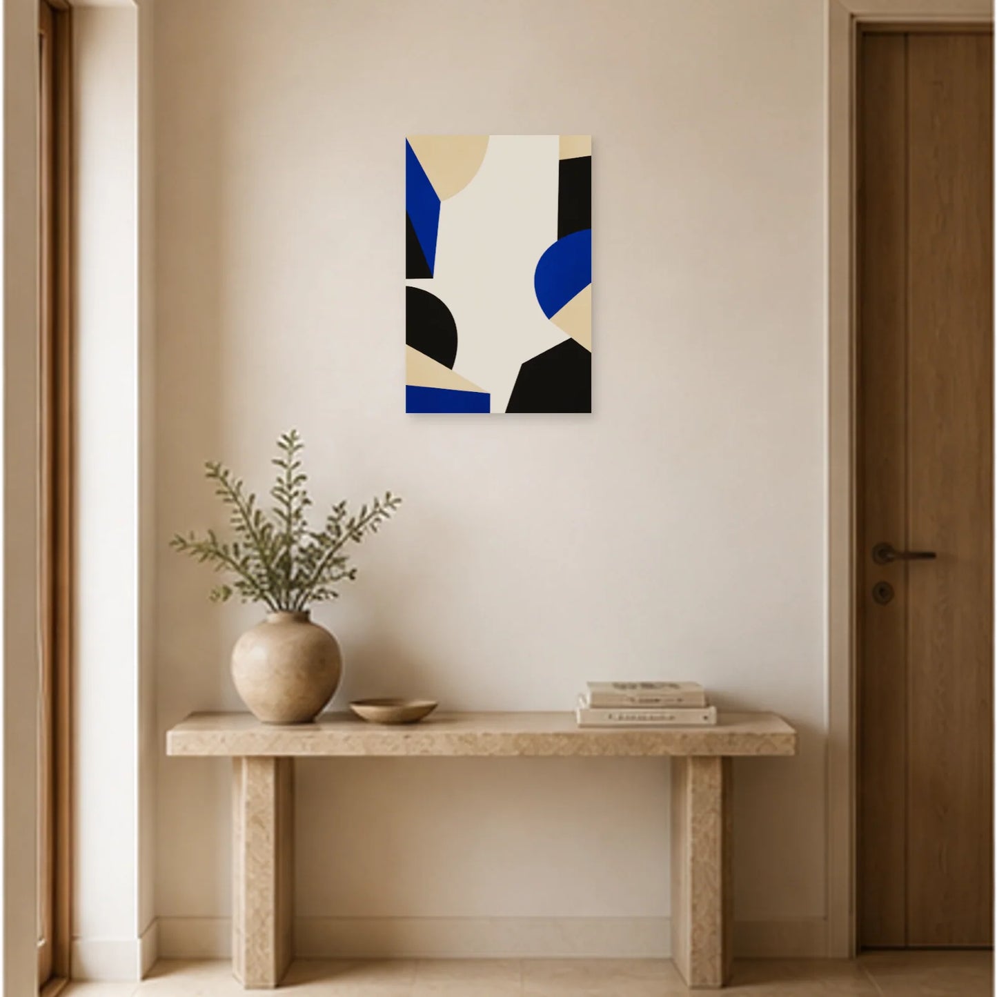 Affiche abstraite - Espace négatif dans une entrée ou un couloir - Art Virtuoso