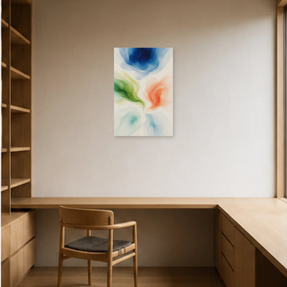 Affiche abstraite - Floraison d’eau dans un bureau - Art Virtuoso