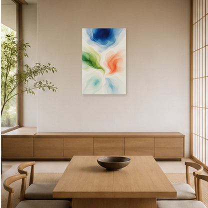 Affiche abstraite - Floraison d’eau dans une salle à manger - Art Virtuoso