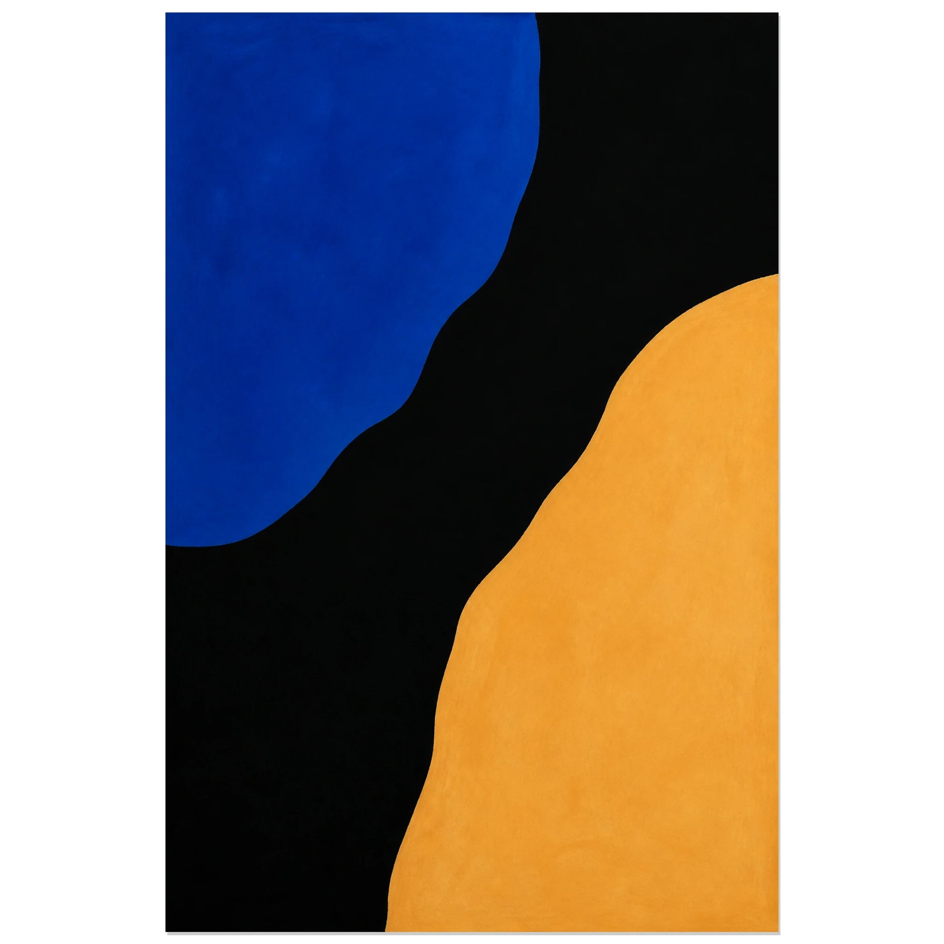 Affiche abstraite - Fond noir lumineux, champs de couleur lumineux sur fond sombre verticale, format 30 × 45 cm