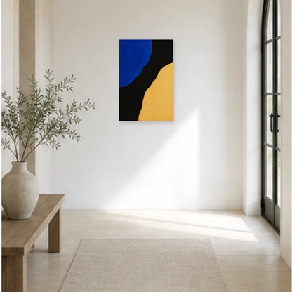 Affiche abstraite - Fond noir lumineux dans une entrée ou un couloir - Art Virtuoso