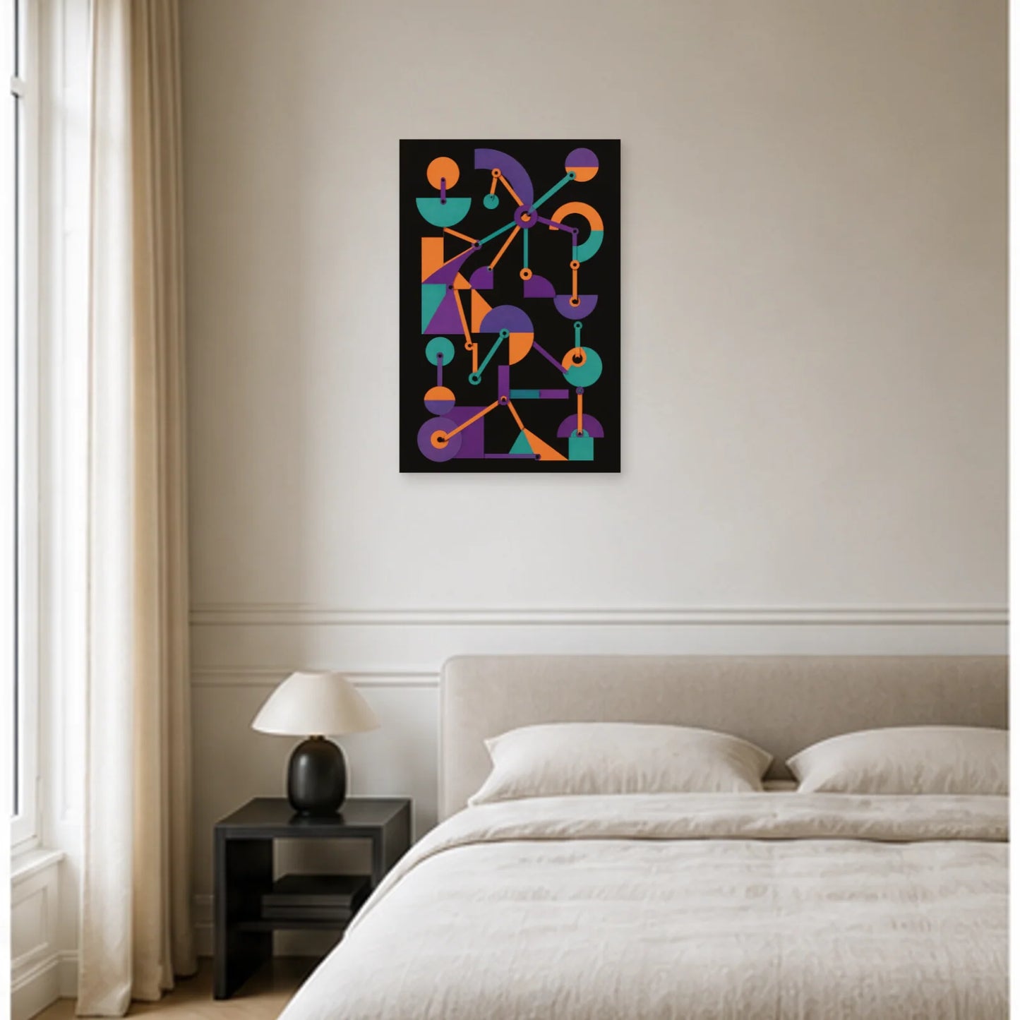 Affiche abstraite - Formes articulées dans une chambre - Art Virtuoso