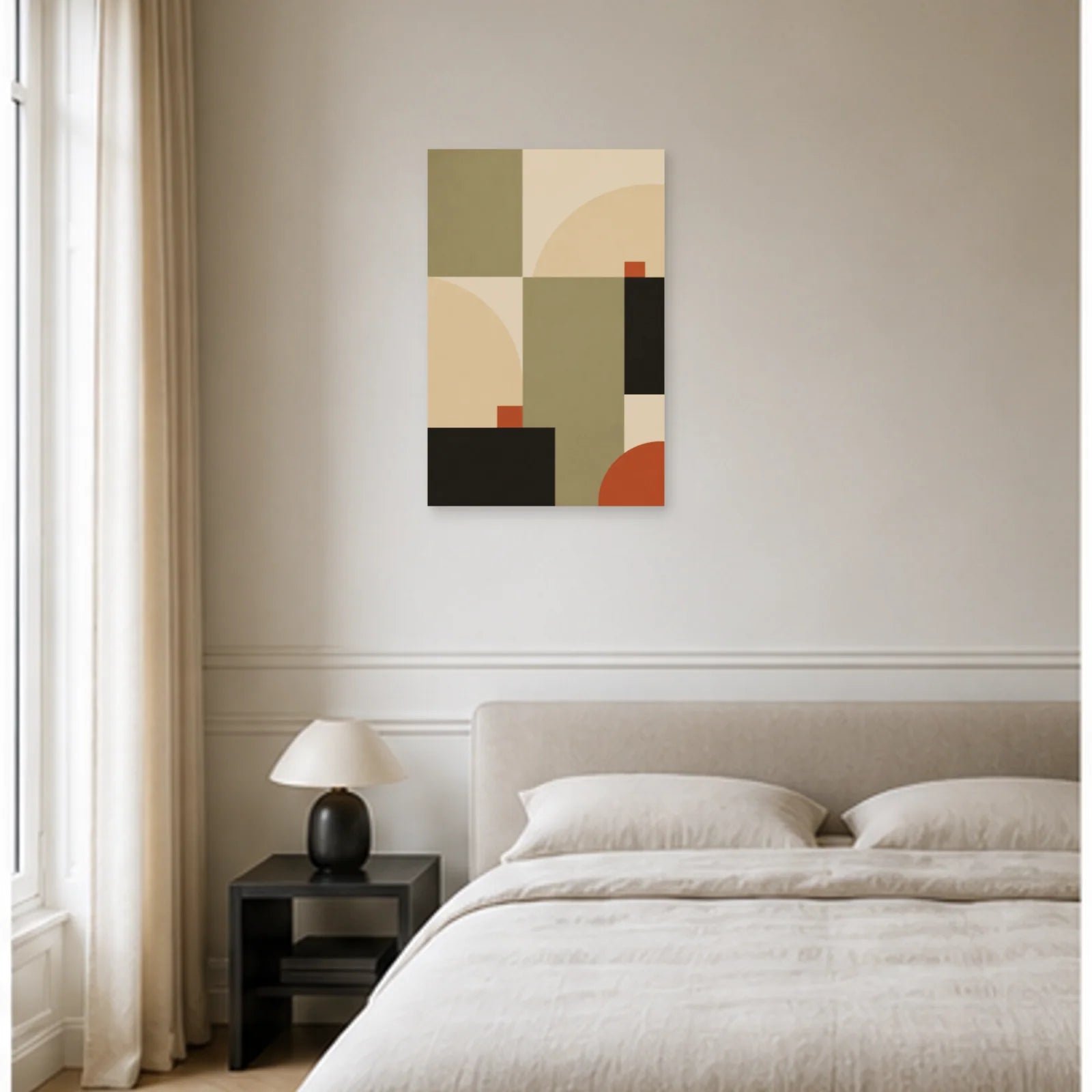 Affiche abstraite - Géométrie scandinave dans une chambre - Art Virtuoso