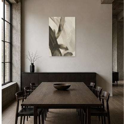 Affiche abstraite - Graphite vivant dans une salle à manger - Art Virtuoso