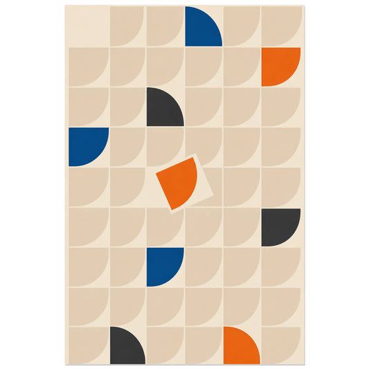 Affiche abstraite - Grille modulaire, grille modulaire geometrique verticale, format 30 × 45 cm