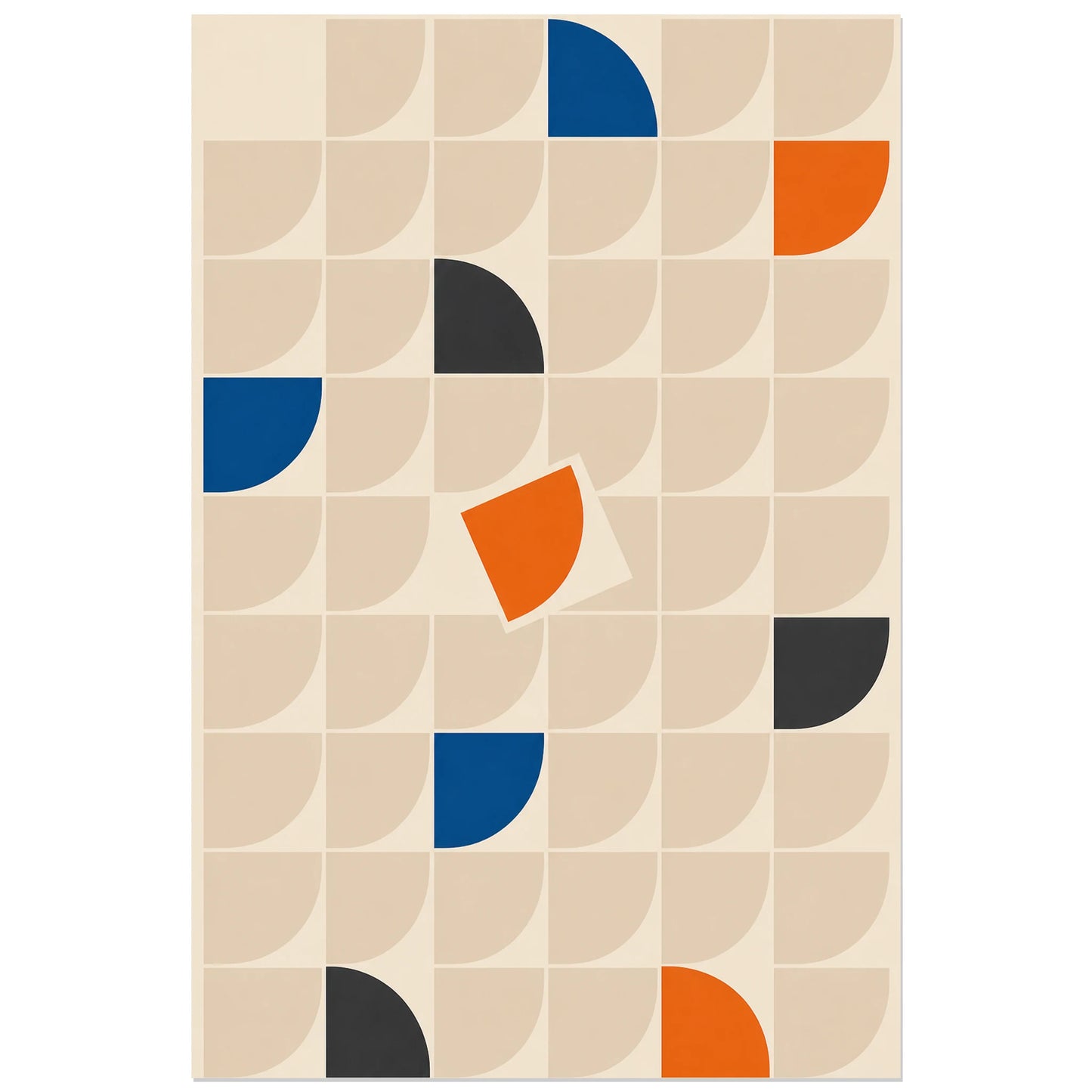 Affiche abstraite - Grille modulaire, grille modulaire geometrique verticale, format 40 × 60 cm