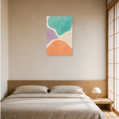 Affiche abstraite - Îles souples dans une chambre - Art Virtuoso
