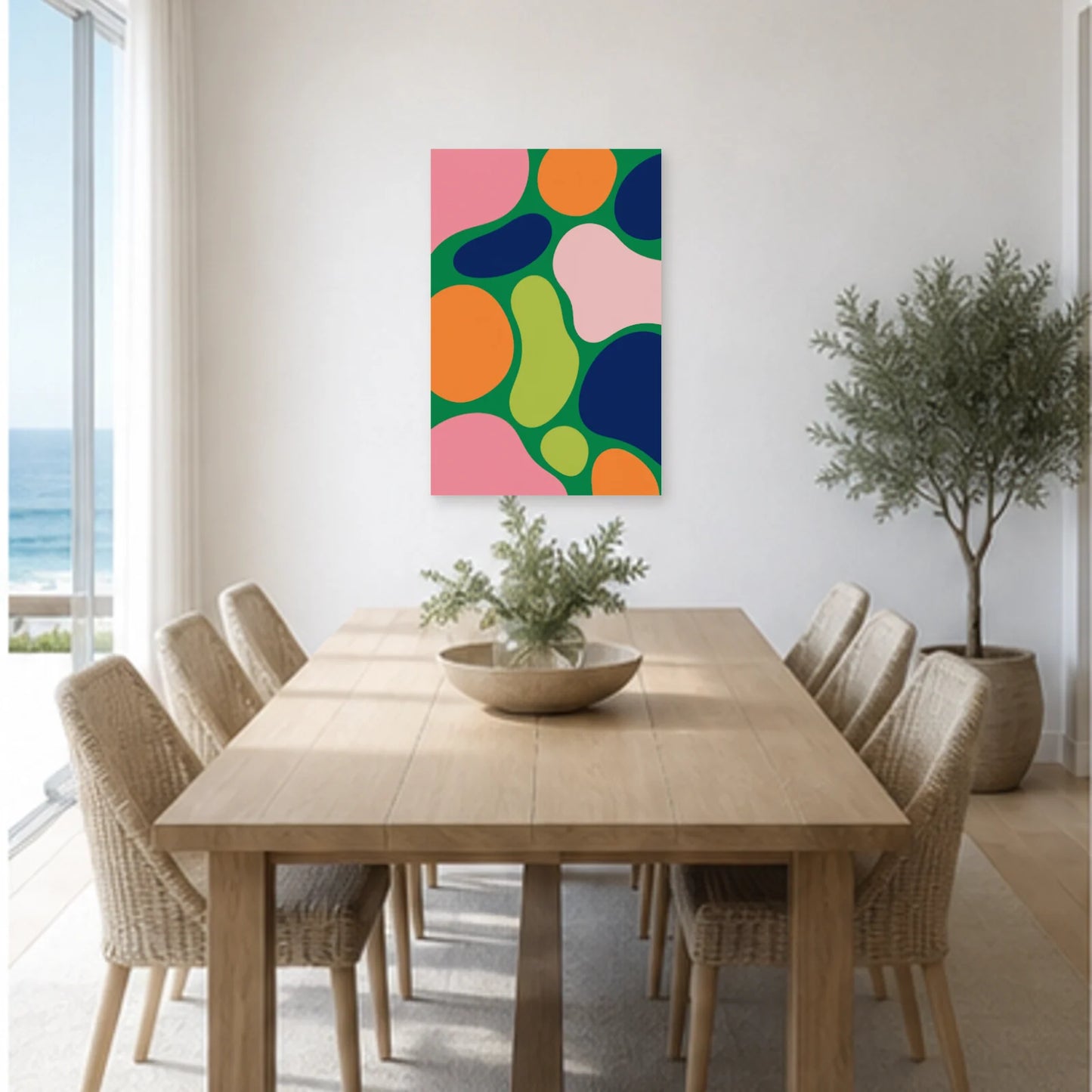 Affiche abstraite - Jardin cellulaire dans une salle à manger - Art Virtuoso