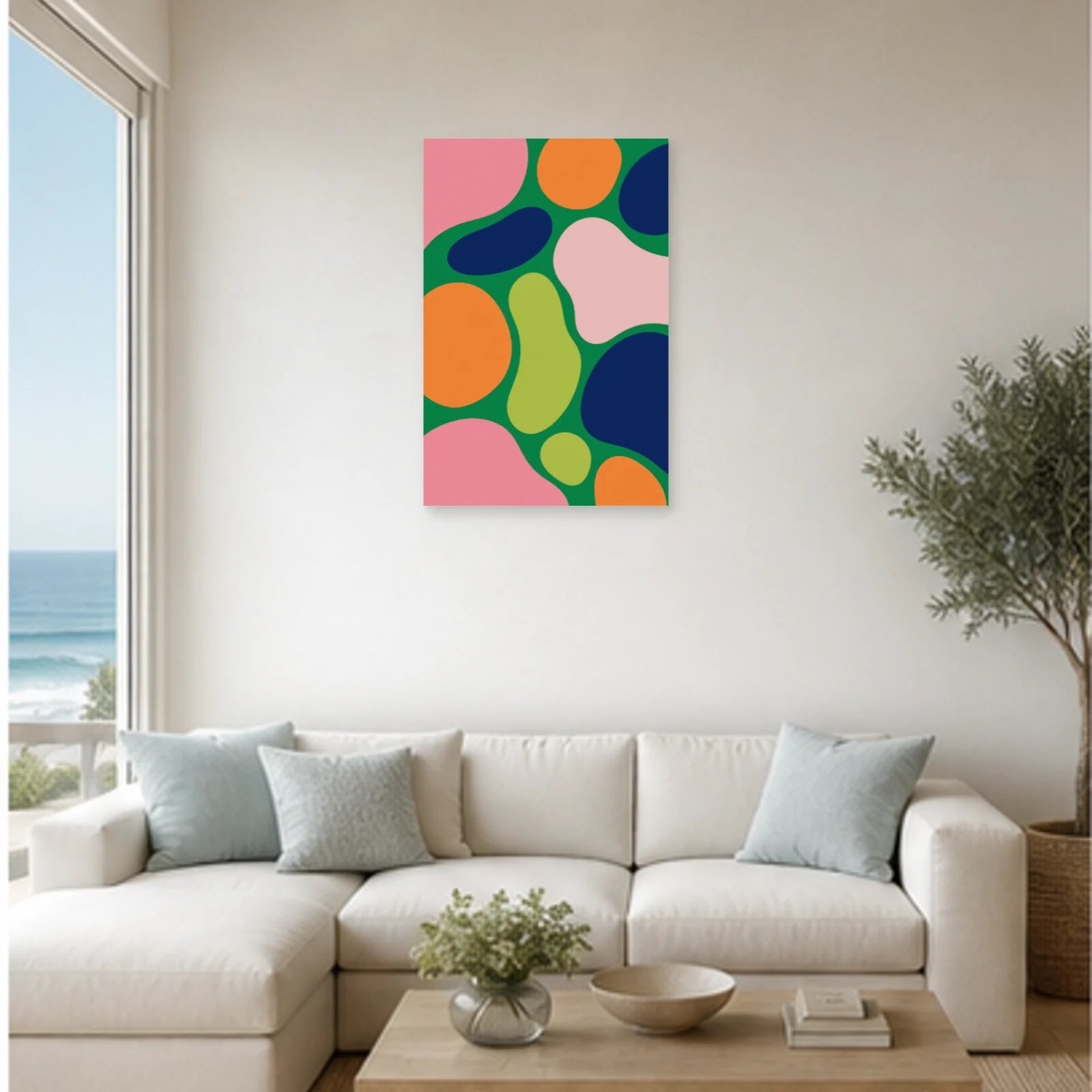 Affiche abstraite - Jardin cellulaire dans un salon - Art Virtuoso