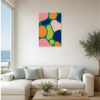 Affiche abstraite - Jardin cellulaire dans un salon - Art Virtuoso