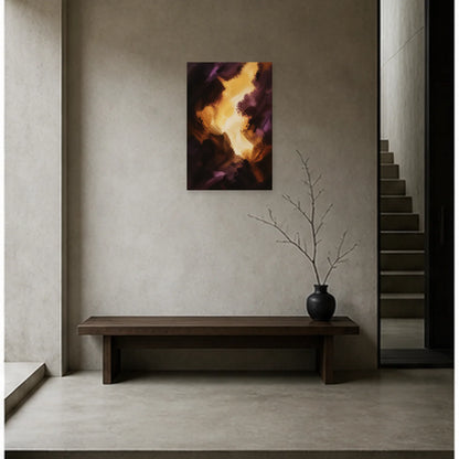 Affiche abstraite - Lumière dans la matière dans une entrée ou un couloir - Art Virtuoso