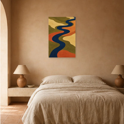 Affiche abstraite - Méandre aérien dans une chambre - Art Virtuoso