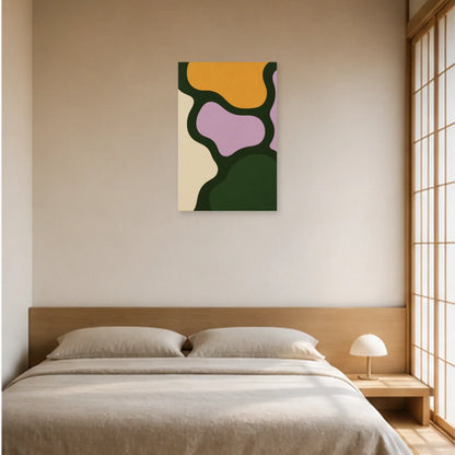 Affiche abstraite - Méandres organiques dans une chambre - Art Virtuoso