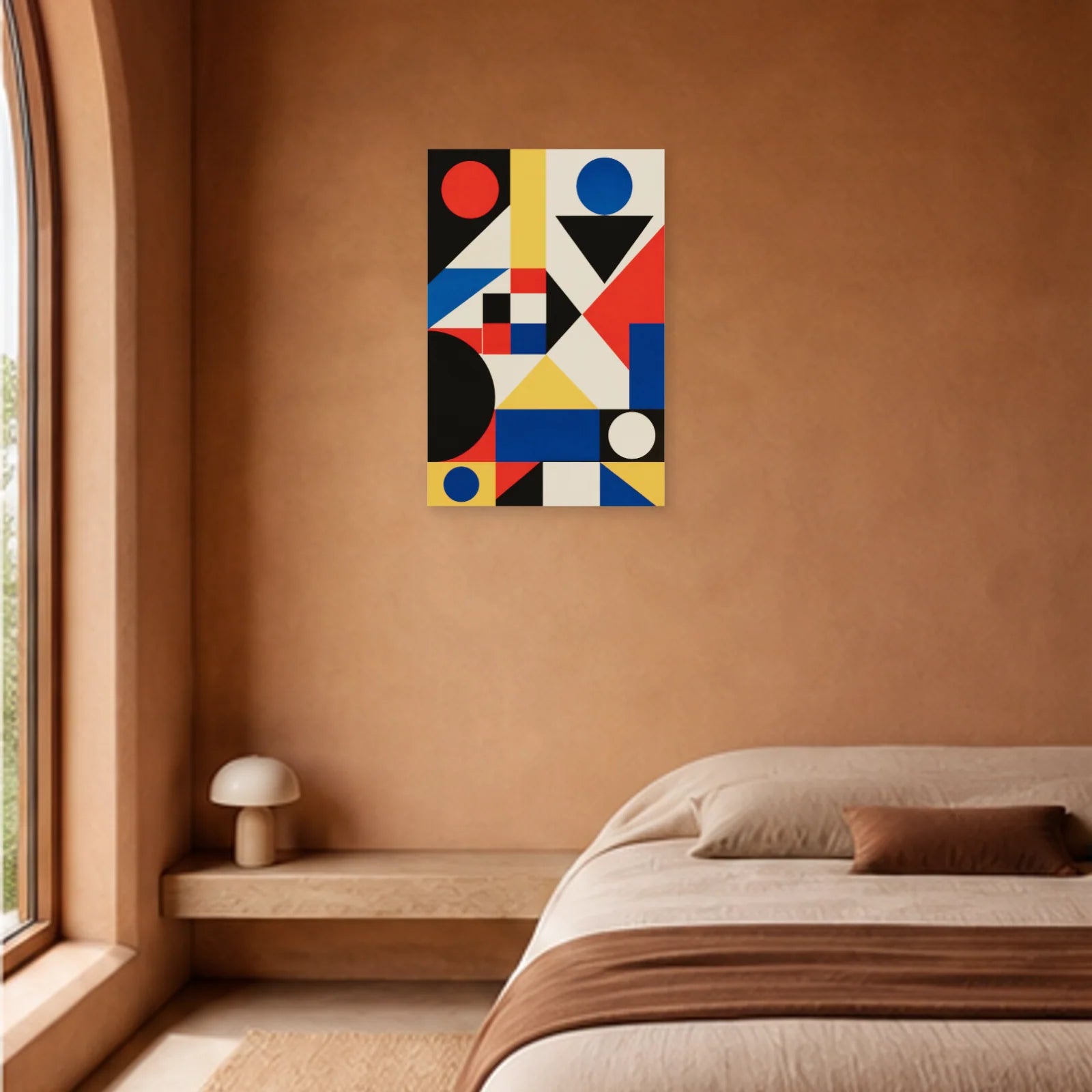 Affiche abstraite - Modules primaires dans une chambre - Art Virtuoso