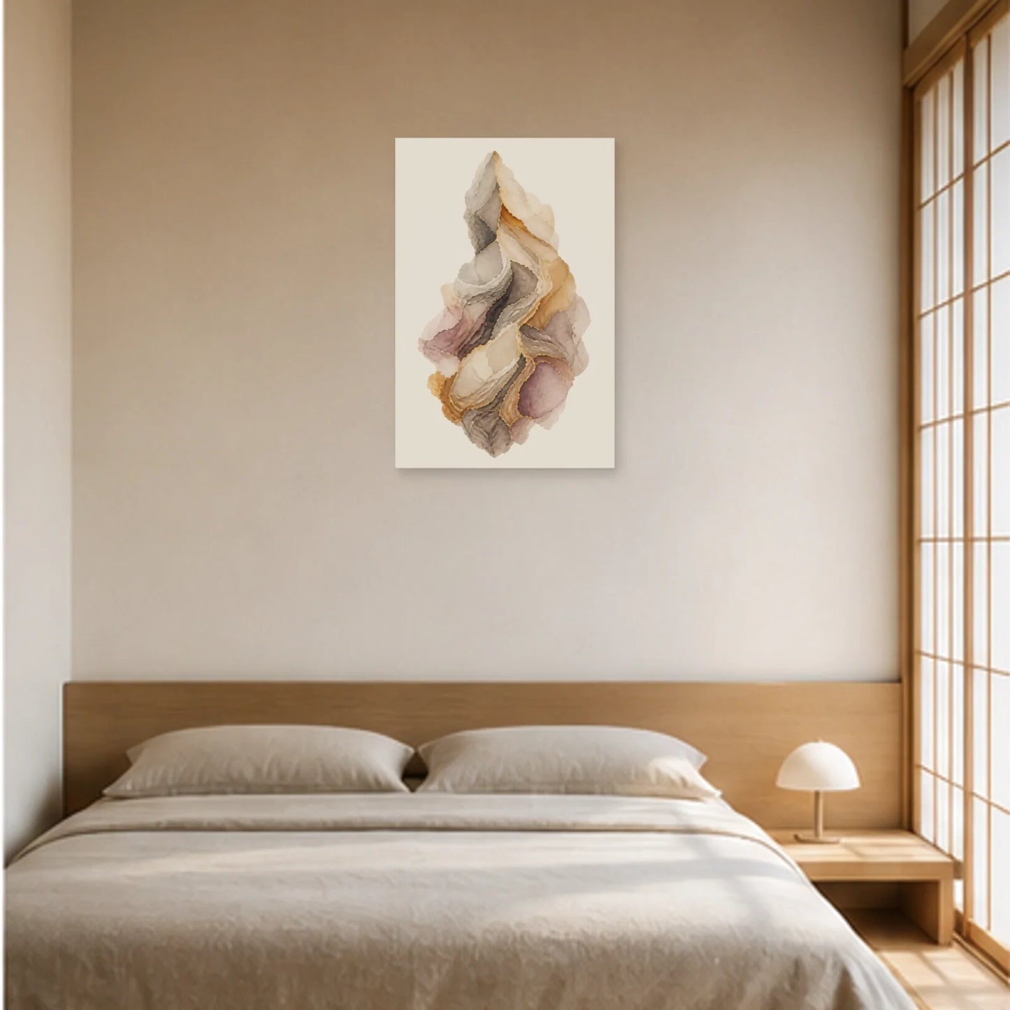 Affiche abstraite - Nuage minéral dans une chambre - Art Virtuoso